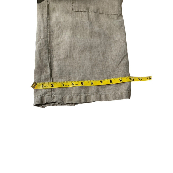 Vintage Hobo Chic Miner Patchwork Linen Drawstring Pants Baggy Wide Leg Magnolia - Picture 11 of 12